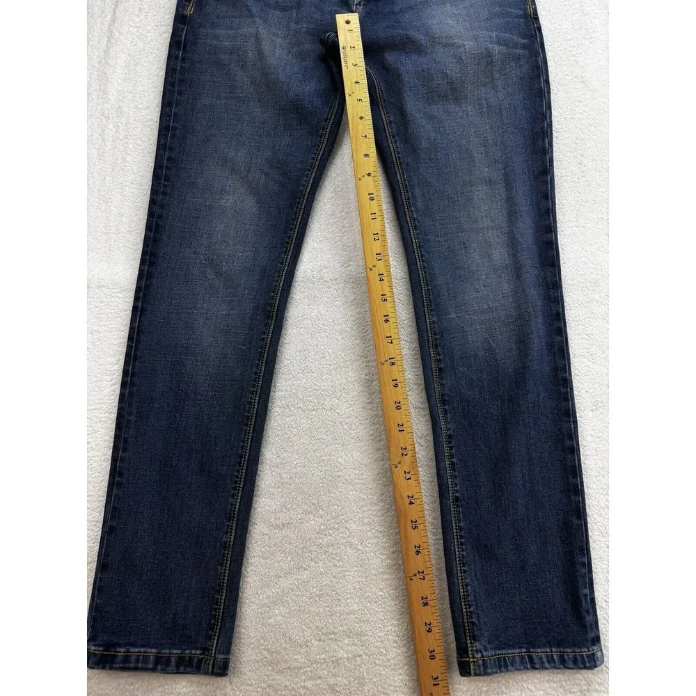 Negho Italian Jeans 36 Straight Leg Mid Rise‎ Actual (33Wx31L) Blue Denim
